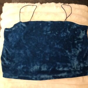 Aeropostale Blue Velvet Spaghetti Strap Top